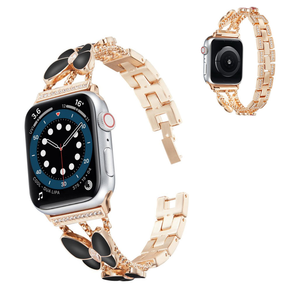 Vildt Cool Metal Og Rhinsten Universal Rem passer til Apple Smartwatch