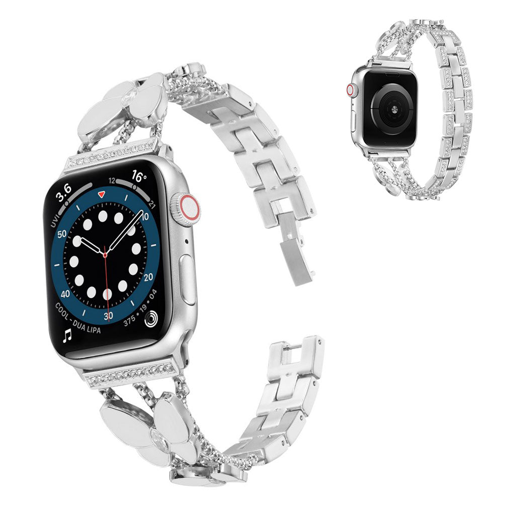 Vildt Cool Metal Og Rhinsten Universal Rem passer til Apple Smartwatch