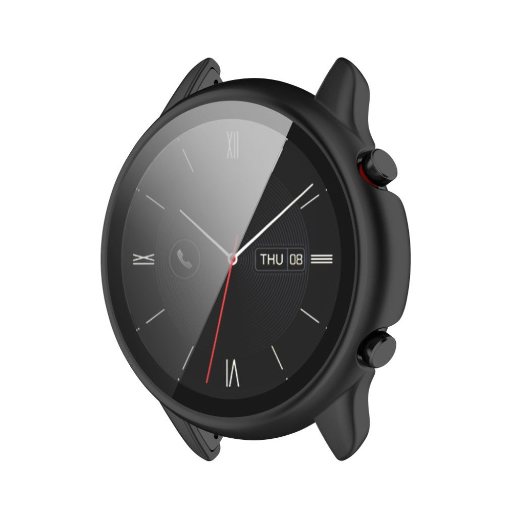 Rigtigt Flot Universal Cover med Skærmbeskytter i Plastik og Hærdet Glas passer til Amazfit Smartwatch