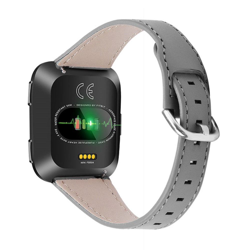 Rigtigt Hårdfør Ægte Læder Universal Rem passer til Fitbit Smartwatch