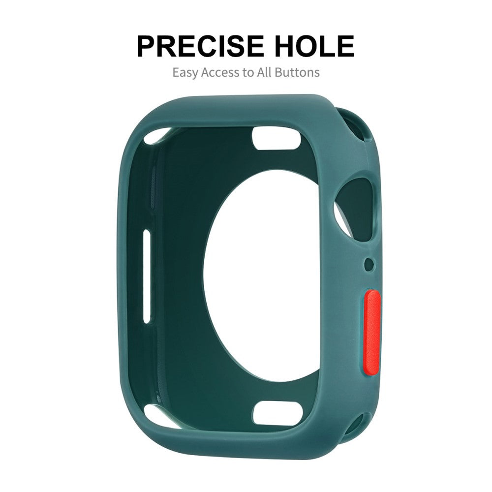 Super Godt Cover med Skærmbeskytter i Silikone passer til Apple Watch Series 7 45mm