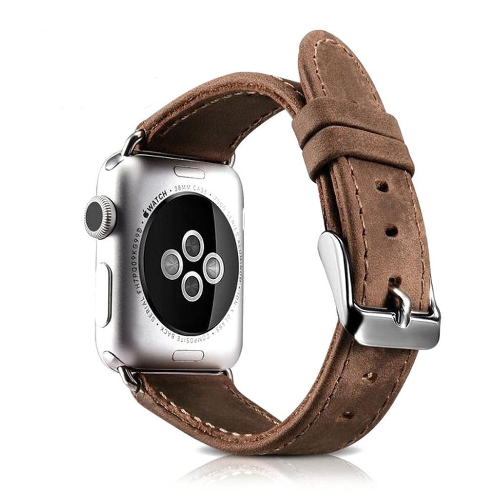 Ægte Læder Universal Rem passer til Apple Watch Series 5 44mm / Apple Watch 44mm Rabat