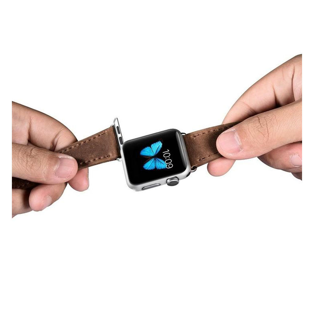 Ægte Læder Universal Rem passer til Apple Watch Series 5 44mm / Apple Watch 44mm Rabat