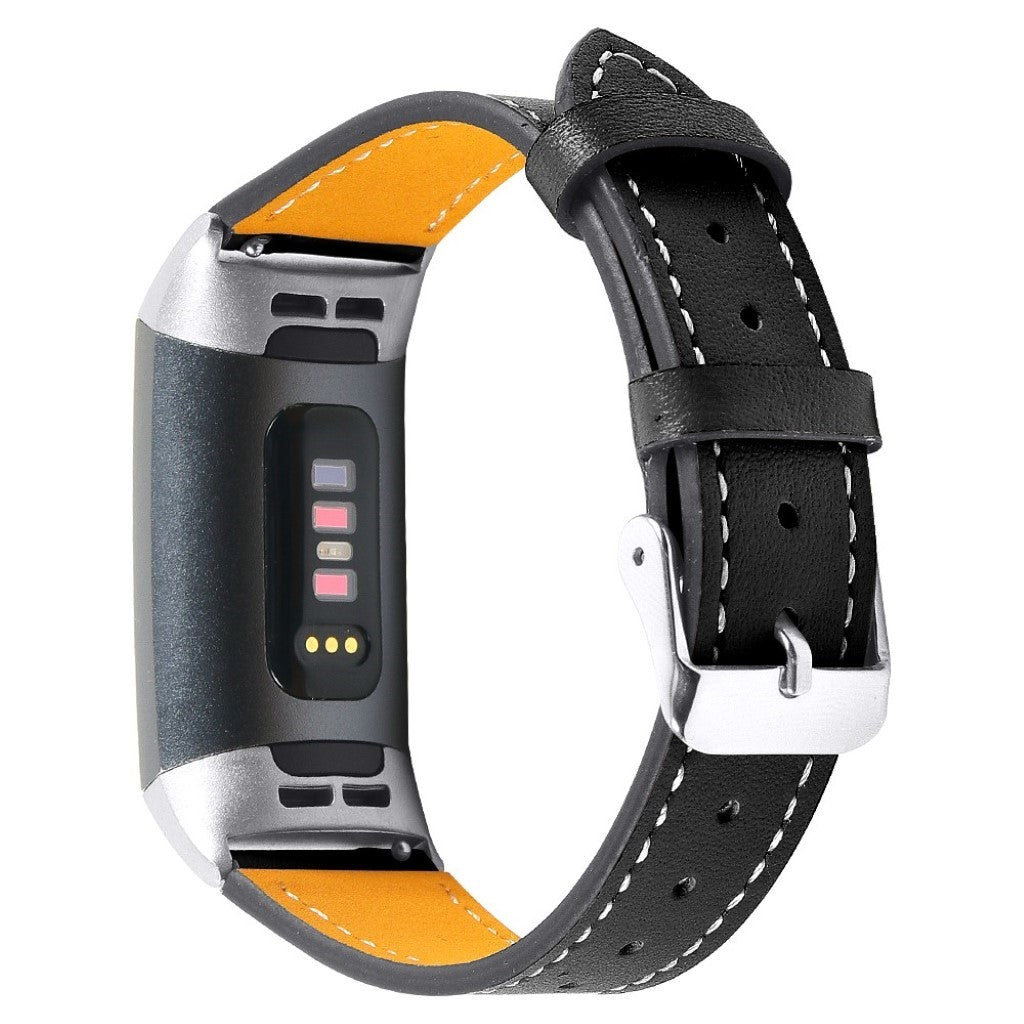 Ægte Læder Universal Rem passer til Fitbit Charge 4 / Fitbit Charge 3