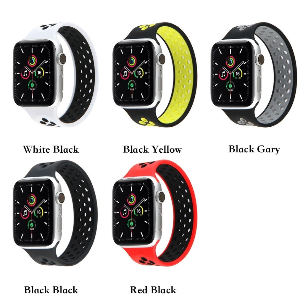 Super Slidstærk Silikone Universal Rem passer til Apple Smartwatch - Størrelse: L på udsalg