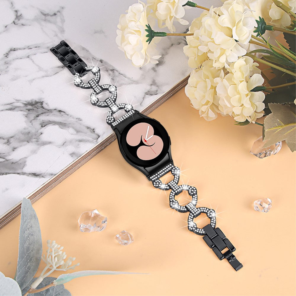 Solid Metal Og Rhinsten Universal Rem passer til Samsung Smartwatch
