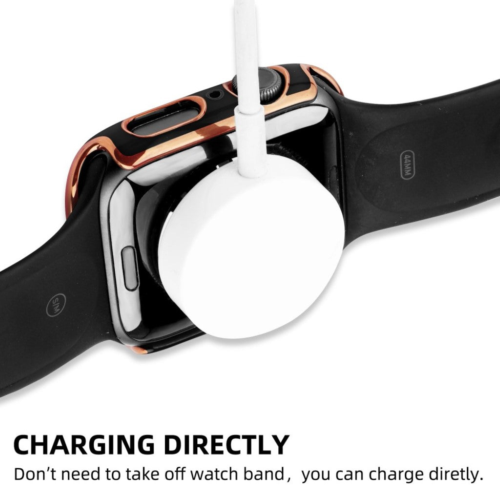 Alle Tiders Universal Cover med Skærmbeskytter i Plastik og Hærdet Glas passer til Apple Smartwatch