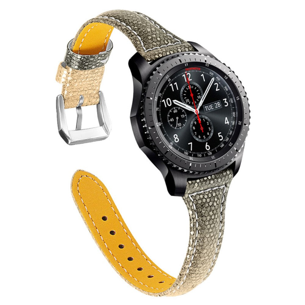 Smuk Ægte Læder Universal Rem passer til Samsung Smartwatch