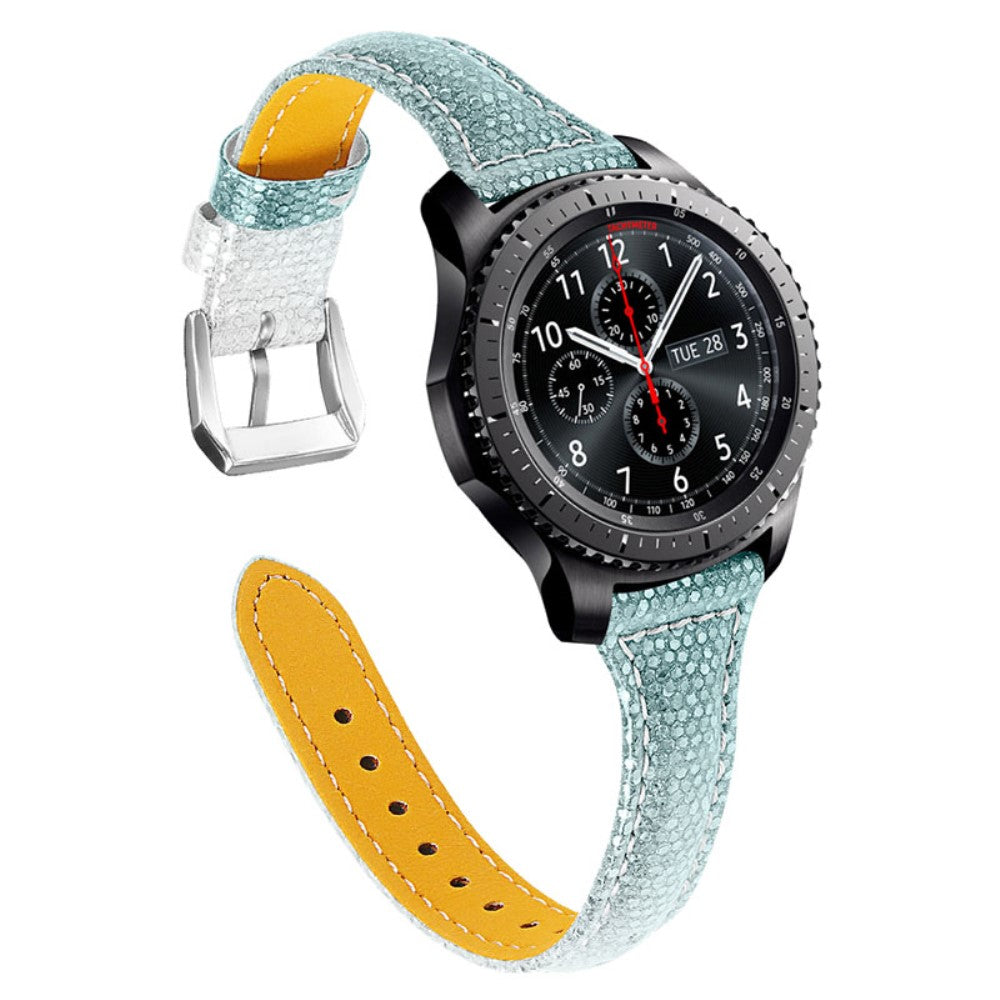 Smuk Ægte Læder Universal Rem passer til Samsung Smartwatch