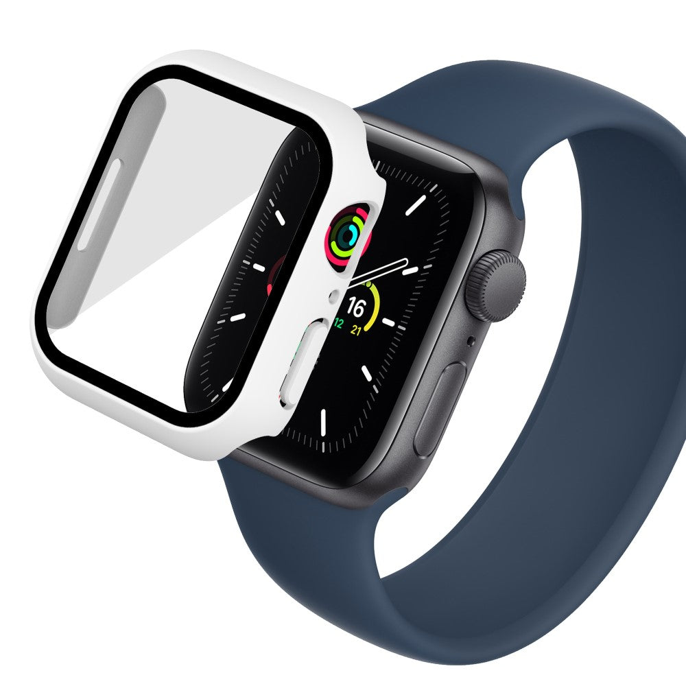 Fint Cover med Skærmbeskytter i Plastik og Hærdet Glas passer til Apple Watch Series 7 41mm