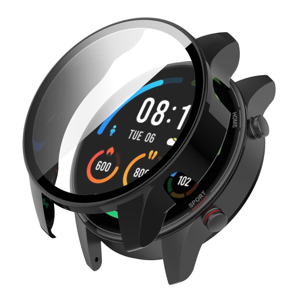 Rigtigt Fed Cover med Skærmbeskytter i Plastik og Hærdet Glas passer til Xiaomi Mi Watch Color Sports