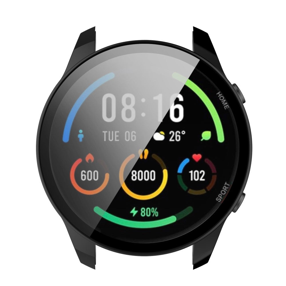 Rigtigt Fed Cover med Skærmbeskytter i Plastik og Hærdet Glas passer til Xiaomi Mi Watch Color Sports