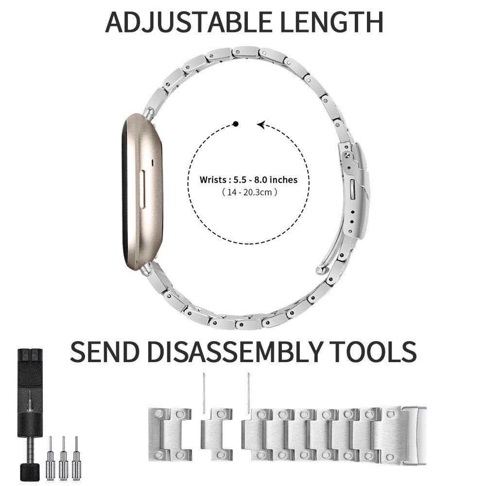 Rigtigt Sejt Metal Universal Rem passer til Apple Smartwatch