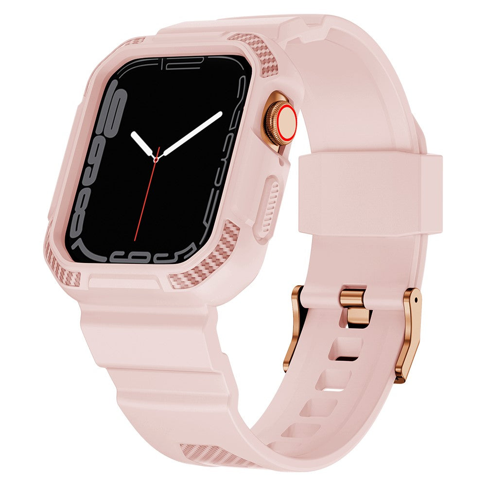 Silikone Cover med Rem passer til Apple Watch Series 7 45mm