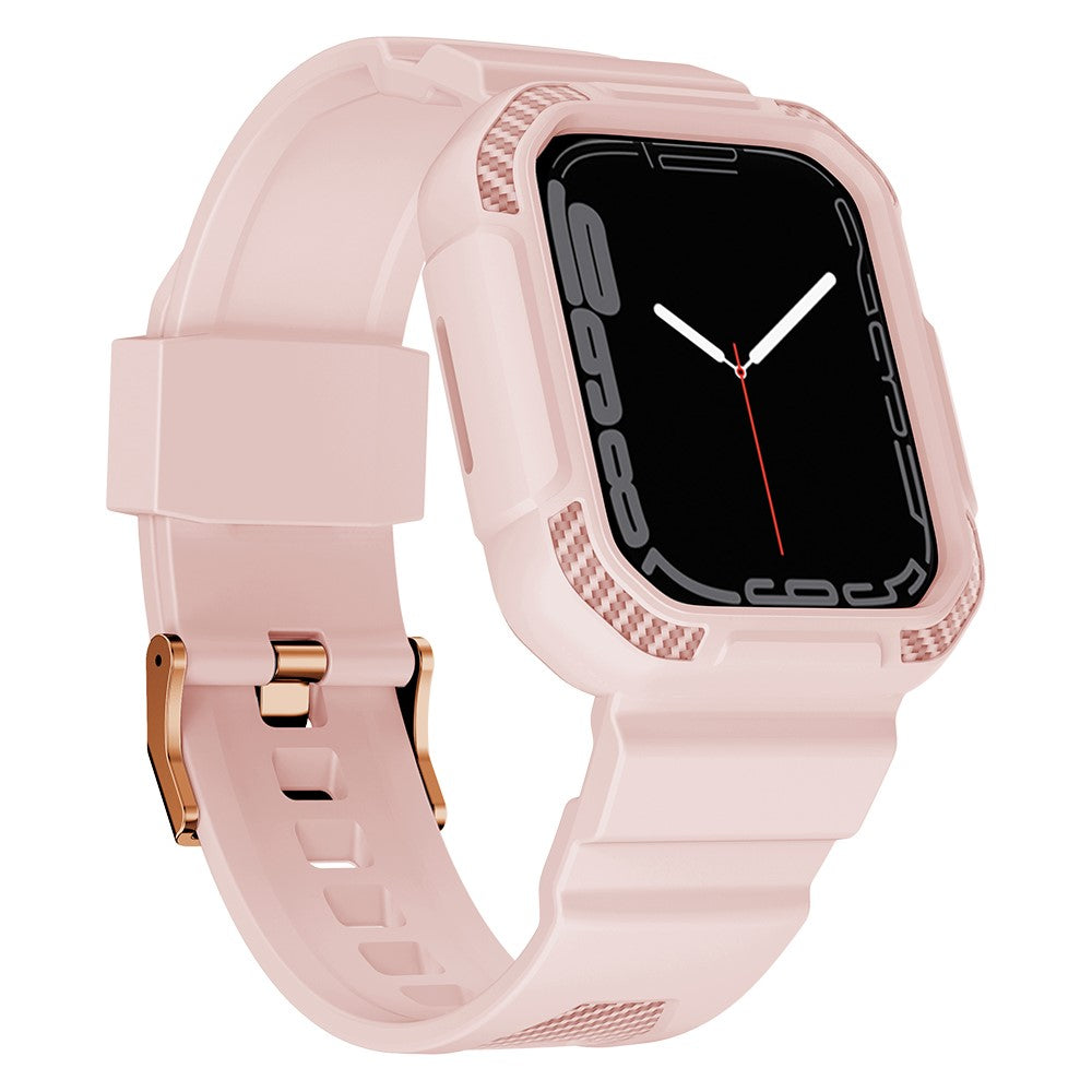 Silikone Cover med Rem passer til Apple Watch Series 7 45mm