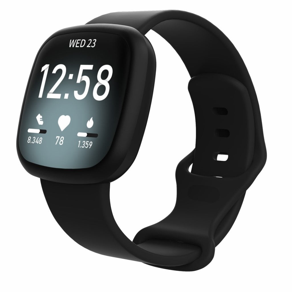 Smuk Silikone Universal Rem passer til Fitbit Versa 3 / Fitbit Sense 1 - Størrelse: L
