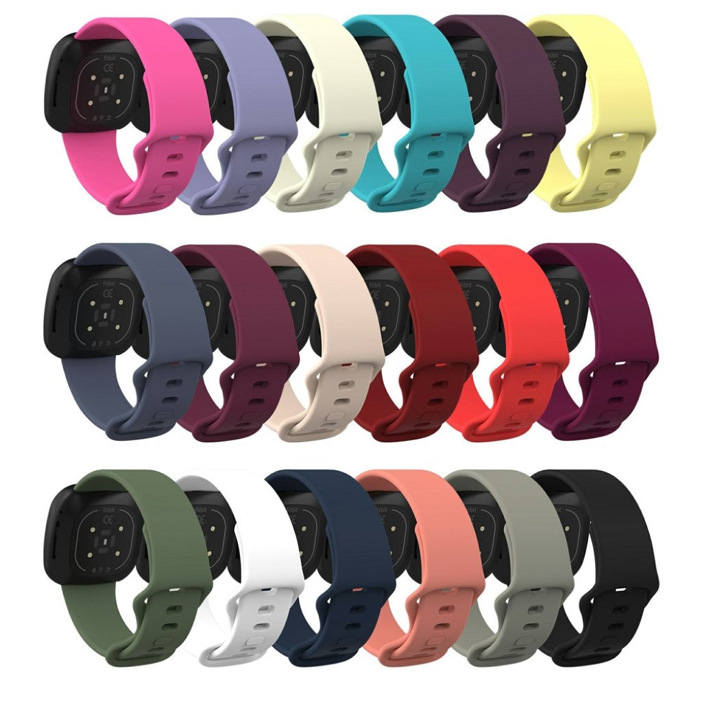 Smuk Silikone Universal Rem passer til Fitbit Versa 3 / Fitbit Sense 1 - Størrelse: L