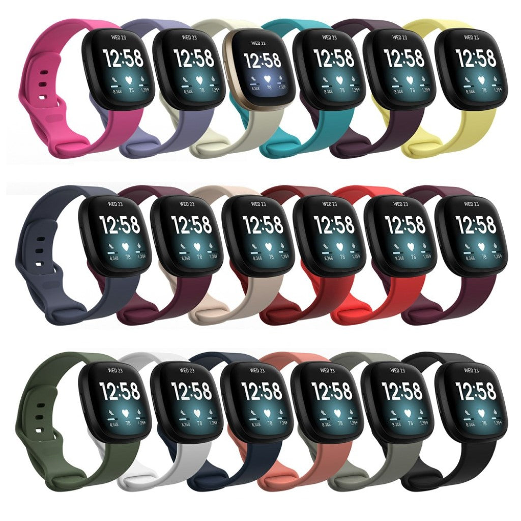 Smuk Silikone Universal Rem passer til Fitbit Versa 3 / Fitbit Sense 1 - Størrelse: L