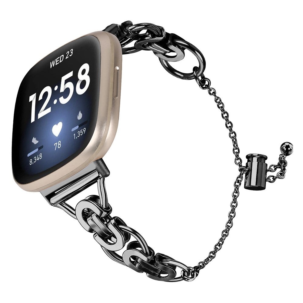 Cool Metal Universal Rem passer til Fitbit Sense 2 / Fitbit Versa 4