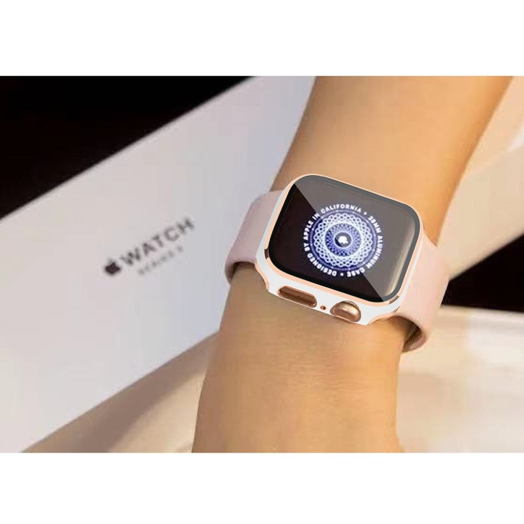 Super Pænt Universal Cover med Skærmbeskytter i Plastik og Hærdet Glas passer til Apple Smartwatch