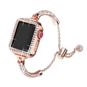 Vildt Sejt Metal Og Rhinsten Rem passer til Apple Watch Series 7 41mm
