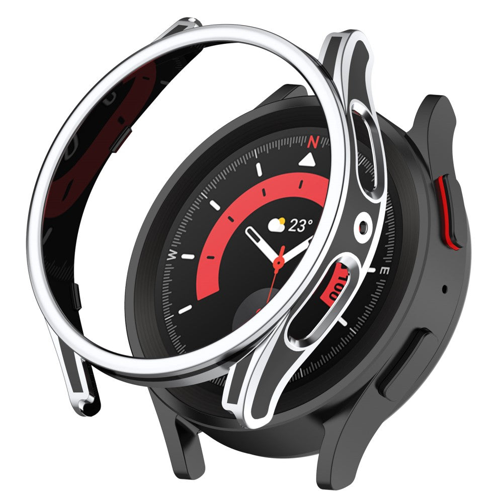 Plastik Cover med Hærdet Glas passer til Samsung Galaxy Watch 5 (44mm) Udsalg