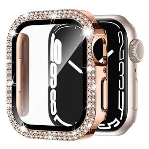 Fint Universal Cover med Skærmbeskytter i Rhinsten og Glas passer til Apple Smartwatch