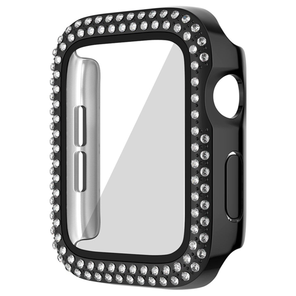 Fint Universal Cover med Skærmbeskytter i Rhinsten og Glas passer til Apple Smartwatch
