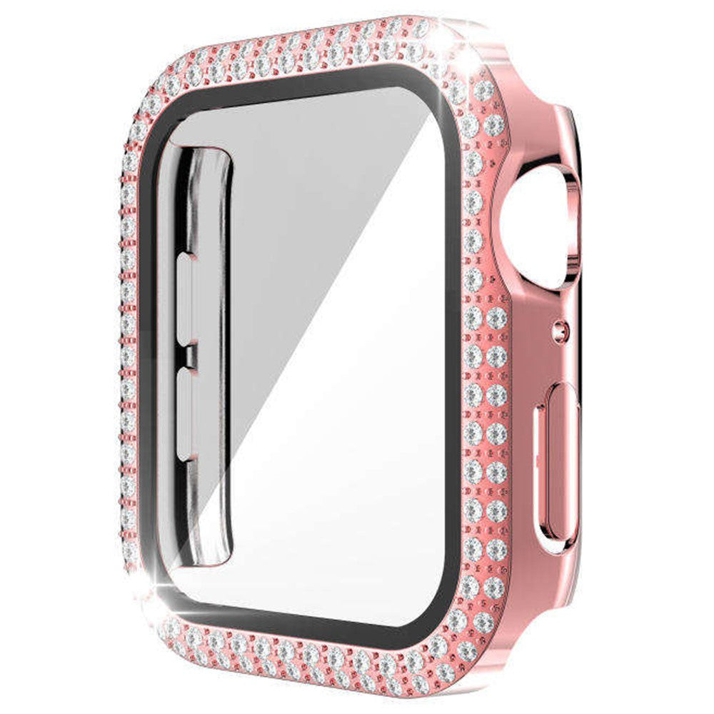 Fint Universal Cover med Skærmbeskytter i Rhinsten og Glas passer til Apple Smartwatch