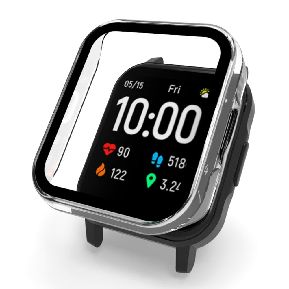 Super Godt Cover med Skærmbeskytter i Plastik og Hærdet Glas passer til Haylou SmartWatch LS02