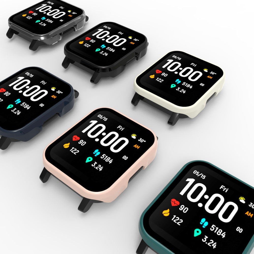Super Godt Cover med Skærmbeskytter i Plastik og Hærdet Glas passer til Haylou SmartWatch LS02
