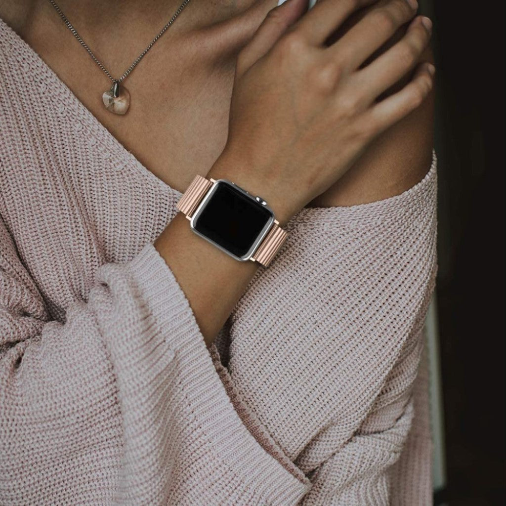 Rigtigt Sejt Metal Universal Rem passer til Apple Smartwatch
