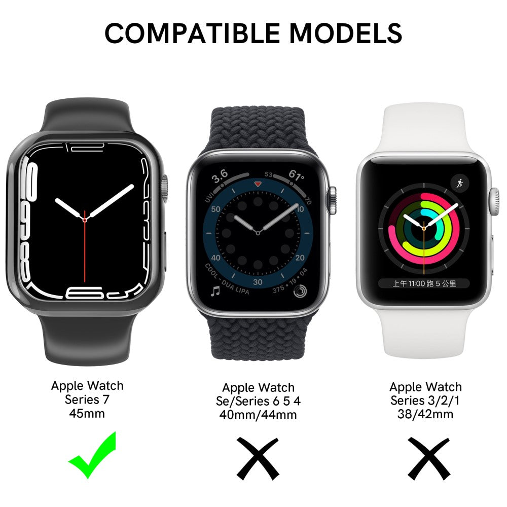 Vildt Godt Plastik Cover passer til Apple Watch Series 7 41mm / Apple Watch Series 8 (41mm)